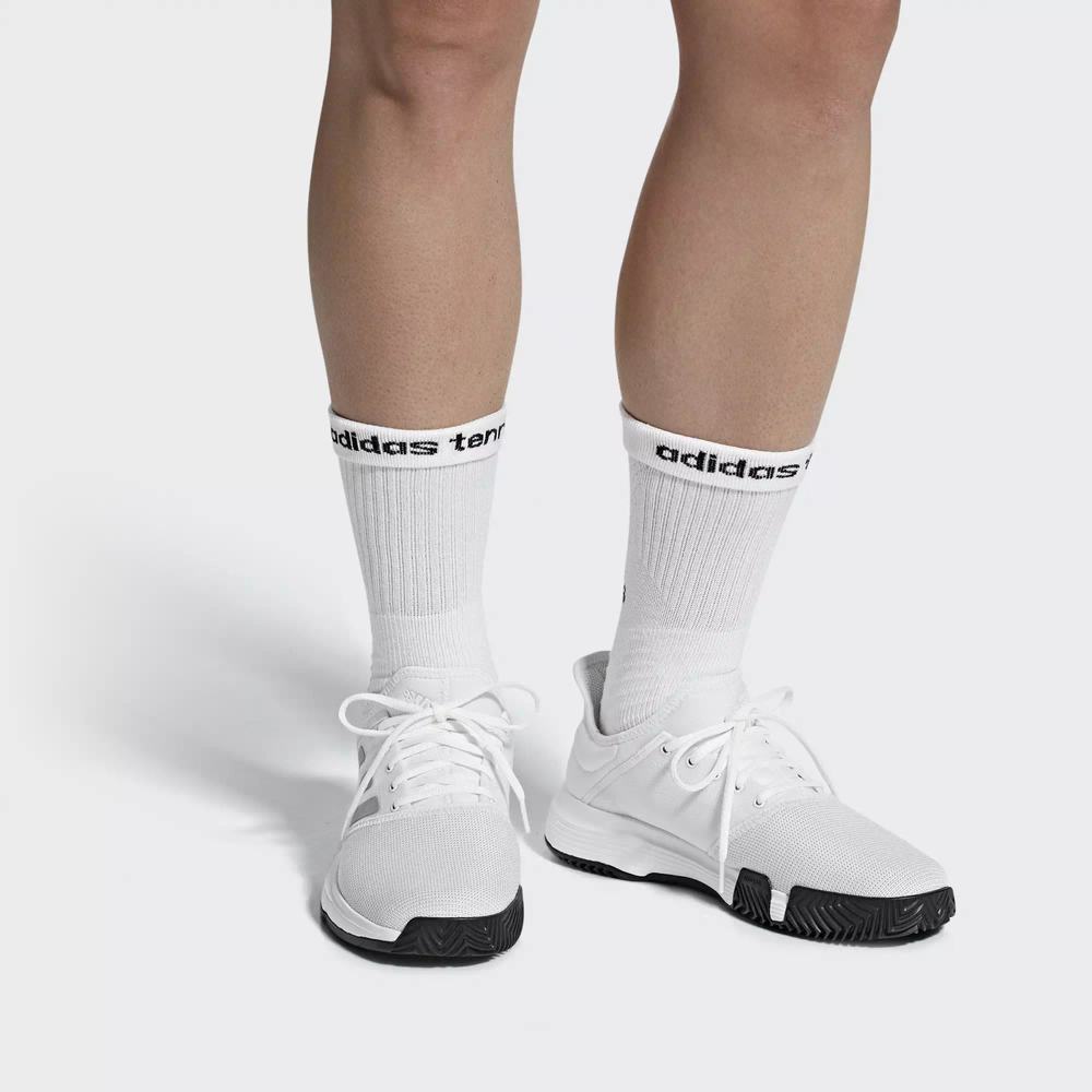 Adidas GameCourt Zapatillas De Tenis Blancos Para Hombre (MX-11905)